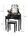 Dressing table KS165-J with LED mirror