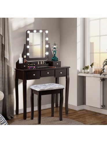 Dressing table KS165-J with LED mirror