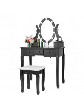 Dressing table KS165-J with LED mirror